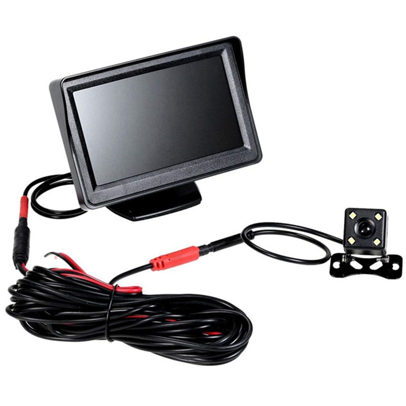 4.3 Inch Table LCD Monitor TFT Car Parking System Night Vision Reversing Backup Camera Waterproof for Truck Vehicle